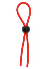 Красное эрекционное лассо с одной бусиной-утяжкой STRETCHY THIN LASSO - Dream Toys - в Астрахани купить с доставкой