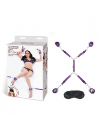 Фиолетовый набор фиксаций на кровати Classic Bedspreader - Lux Fetish - купить с доставкой в Астрахани