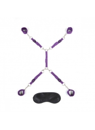 Фиолетовый набор фиксаций на кровати Classic Bedspreader - Lux Fetish - купить с доставкой в Астрахани