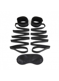 Чёрные манжеты для фиксации на кровати Bondage Bed Strap - Lux Fetish - купить с доставкой в Астрахани