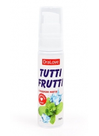 Гель-смазка Tutti-frutti со вкусом сладкой мяты - 30 гр. - Биоритм - купить с доставкой в Астрахани
