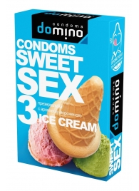 Презервативы для орального секса DOMINO Sweet Sex с ароматом мороженого - 3 шт. - Domino - купить с доставкой в Астрахани
