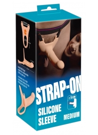 Силиконовый полый страпон на ремнях Silicone Strap-on - 16 см. - Orion - купить с доставкой в Астрахани