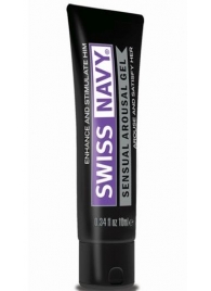 Возбуждающий гель-лубрикант на водной основе Sensual Arousal Lubricant - 10 мл. - Swiss navy - купить с доставкой в Астрахани