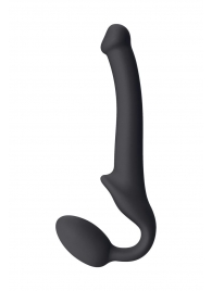 Черный безремневой страпон Silicone Bendable Strap-On S - Strap-on-me - купить с доставкой в Астрахани