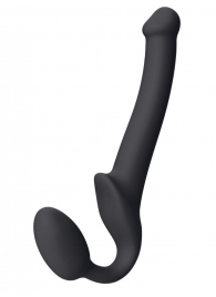 Черный безремневой страпон Silicone Bendable Strap-On S - Strap-on-me - купить с доставкой в Астрахани