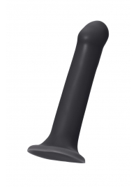 Черный фаллос на присоске Silicone Bendable Dildo L - 19 см. - Strap-on-me - купить с доставкой в Астрахани