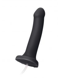 Черный фаллос с имитацией эякуляции Silicon Cum Dildo L - 19,6 см. - Strap-on-me - купить с доставкой в Астрахани