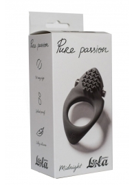 Черное эрекционное виброкольцо Pure Passion Midnight - Lola Games - в Астрахани купить с доставкой