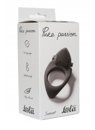 Черное эрекционное виброкольцо Pure Passion Sunset - Lola Games - в Астрахани купить с доставкой