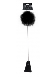 Черный стек Feather Crop с пуховкой на конце - 53,3 см. - Pipedream - купить с доставкой в Астрахани