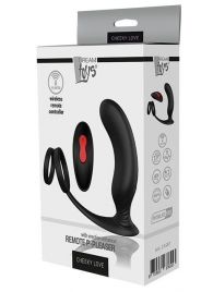 Черный массажер простаты REMOTE P-PLEASER - Dream Toys - в Астрахани купить с доставкой