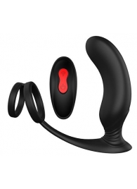 Черный массажер простаты REMOTE P-PLEASER - Dream Toys - в Астрахани купить с доставкой
