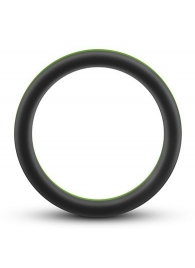 Черно-зеленое эрекционное кольцо Silicone Go Pro Cock Ring - Blush Novelties - в Астрахани купить с доставкой