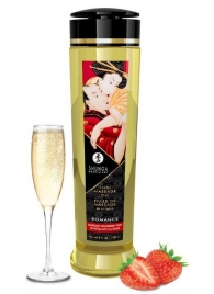 Массажное масло с ароматом клубники и шампанского Romance - 240 мл. - Shunga - купить с доставкой в Астрахани