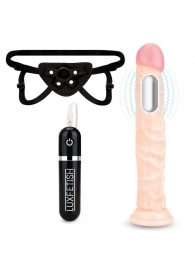 Регулируемые трусики с вибрирующей насадкой - 21 см. - Lux Fetish - купить с доставкой в Астрахани