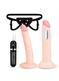 Регулируемые трусики с 2 насадками - 16 и 15 см. - Lux Fetish - купить с доставкой в Астрахани