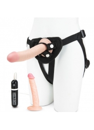 Регулируемые трусики с 2 насадками - 16 и 15 см. - Lux Fetish - купить с доставкой в Астрахани