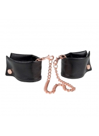 Черные мягкие наручники Entice French Cuffs с цепью - California Exotic Novelties - купить с доставкой в Астрахани
