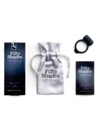 Темно-серое эрекционное кольцо Vibrating Love Ring с вибрацией - Fifty Shades of Grey - в Астрахани купить с доставкой