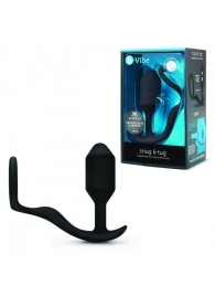 Черное эрекционное кольцо с анальным плагом Snug   Tug - b-Vibe - в Астрахани купить с доставкой