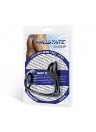 Стимулятор простаты с фиксацией эрекционным кольцом Prostate Gear - BlueLine - в Астрахани купить с доставкой