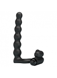 Черная насадка для двойной стимуляции Hercules Penis Sheath III - 15,3 см. - Baile - купить с доставкой в Астрахани