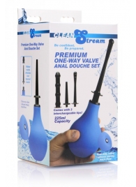 Анальный душ с 3 насадками Premium One-way Valve Anal Douche Set - XR Brands - купить с доставкой в Астрахани