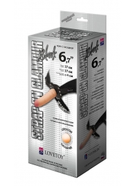 Пояс-трусики с насадкой Glamour - 17 см. - LOVETOY (А-Полимер) - купить с доставкой в Астрахани