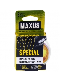 Презервативы с точками и рёбрами в пластиковом кейсе MAXUS Special - 3 шт. - Maxus - купить с доставкой в Астрахани