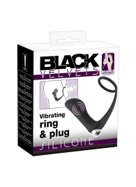 Черное эрекционное кольцо с анальной вибропробкой Vibrating Ring   Plug - Orion - в Астрахани купить с доставкой
