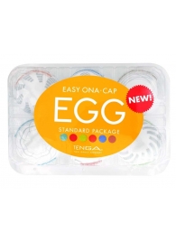 Набор из 6 мастурбаторов Tenga EGG Easy Beat с различным рельефом - Tenga - в Астрахани купить с доставкой