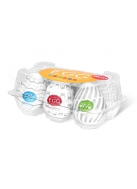 Набор из 6 мастурбаторов Tenga EGG Easy Beat с различным рельефом - Tenga - в Астрахани купить с доставкой