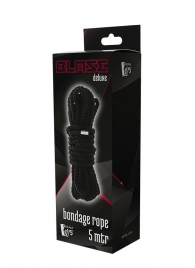 Черная веревка для шибари DELUXE BONDAGE ROPE - 5 м. - Dream Toys - купить с доставкой в Астрахани