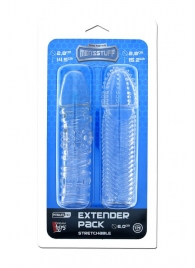 Комплект из 2 прозрачных насадок на пенис PENIS EXTENDER PACK - Dream Toys - в Астрахани купить с доставкой