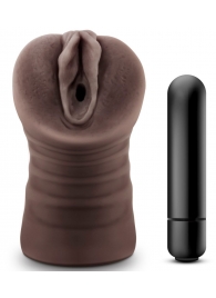 Коричневый мастурбатор-вагина Hot Chocolate Brianna - Blush Novelties - в Астрахани купить с доставкой