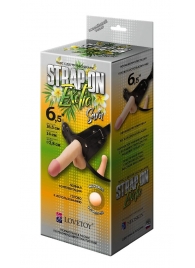 Пояс-трусики с 2 насадками Exotic-Sara - 16,5 см. - LOVETOY (А-Полимер) - купить с доставкой в Астрахани
