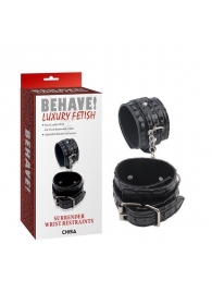 Черные наручники Surrender Wrist Restraints - Chisa - купить с доставкой в Астрахани