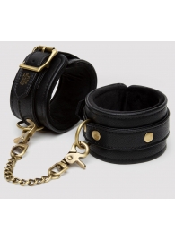 Черные оковы на ноги Bound to You Faux Leather Ankle Cuffs - Fifty Shades of Grey - купить с доставкой в Астрахани
