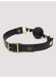 Черный кляп-шар Bound to You Faux Leather Ball Gag - Fifty Shades of Grey - купить с доставкой в Астрахани