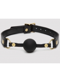 Черный кляп-шар Bound to You Faux Leather Ball Gag - Fifty Shades of Grey - купить с доставкой в Астрахани