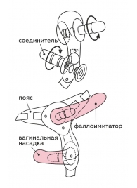 Черный пояс для женщин BEST SELECT с 3 насадками - LOVETOY (А-Полимер) - купить с доставкой в Астрахани