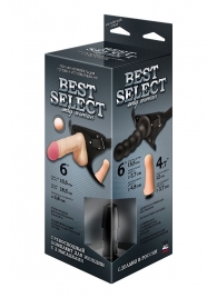 Черный пояс для женщин BEST SELECT с 3 насадками - LOVETOY (А-Полимер) - купить с доставкой в Астрахани