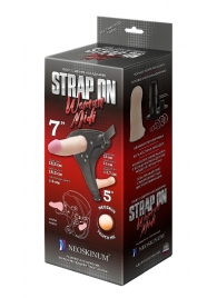 Реалистичный страпон Woman Midi с вагинальной пробкой - 19 см. - LOVETOY (А-Полимер) - купить с доставкой в Астрахани