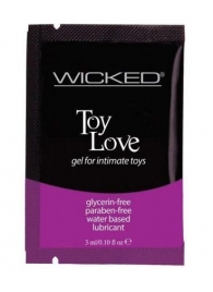Лубрикант на водной основе для использования с игрушками WICKED Toy Love - 3 мл. - Wicked - купить с доставкой в Астрахани