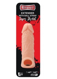 Телесная насадка EXTENDER WITH BALL STRAP 5.5 - 14 см. - Dream Toys - в Астрахани купить с доставкой