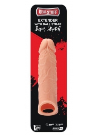 Телесная насадка EXTENDER WITH BALL STRAP 6.5 - 17 см. - Dream Toys - в Астрахани купить с доставкой