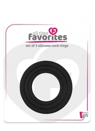 Набор из 3 эрекционных колец SILICONE COCKRINGS - Dream Toys - в Астрахани купить с доставкой