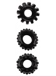 Набор из 3 черных эрекционных колец SET OF 3 COCKRINGS - Dream Toys - в Астрахани купить с доставкой