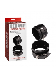 Черные оковы Classic Ankle Cuffs - Chisa - купить с доставкой в Астрахани